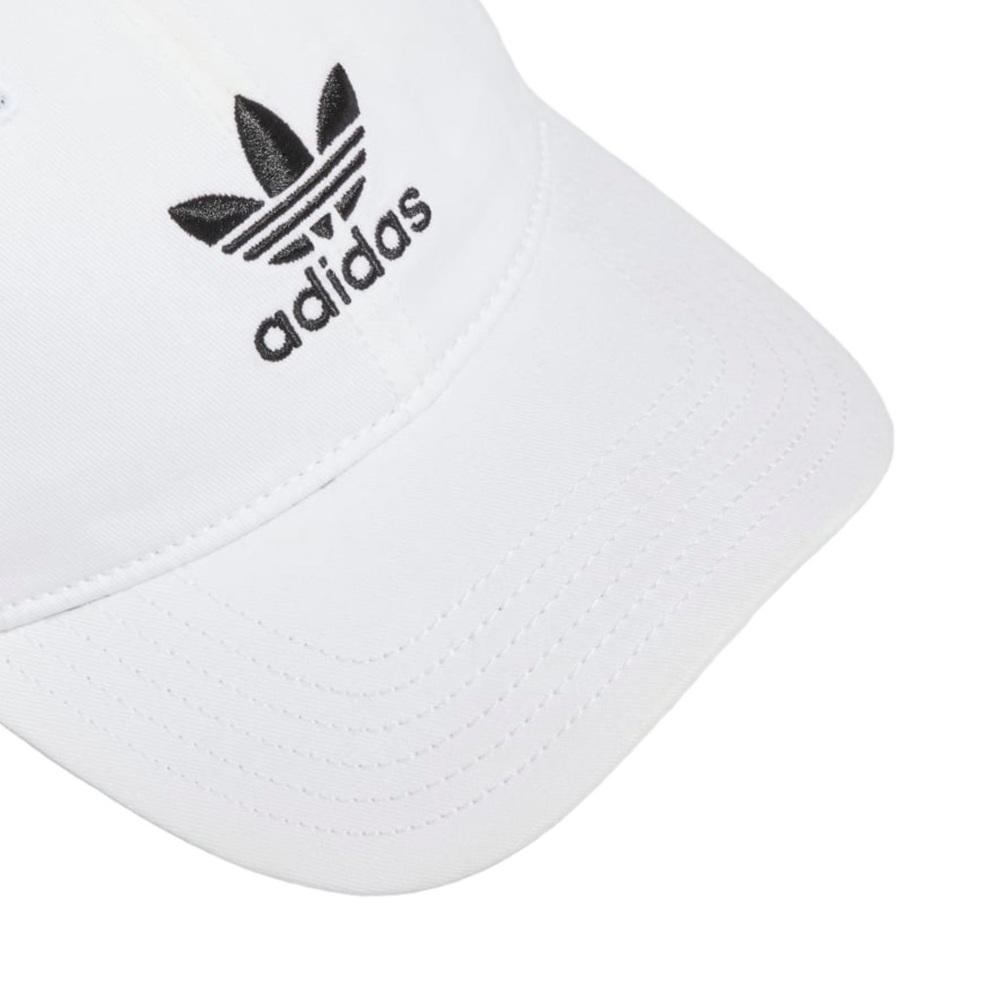 white adidas originals style women’s hat | adidas embroidered logo | adjustable - Picture 2 of 8